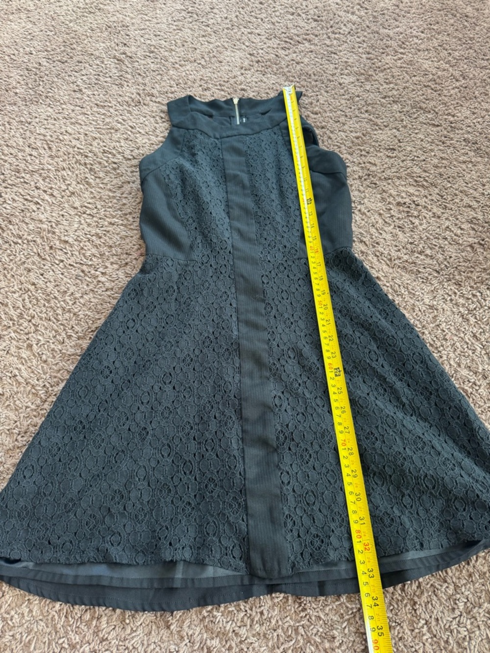 W118 By Walter Baker Black Lace Sleeveless A Line Dress Fit Flare Cotton XS - Picture 8 of 10